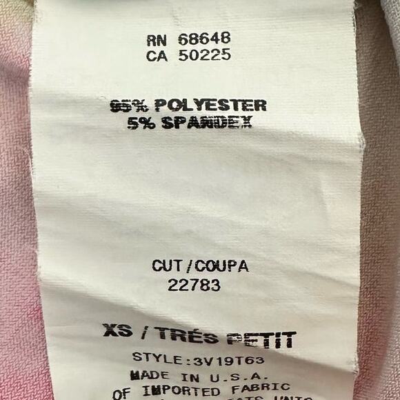 ABS Allen Schwartz Mini Dress Floral Bodycon Colorful Stretch 3/4 Sleeve Size XS - Picture 8 of 10